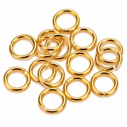 O-ringe. Åbne. Forgyldt. 5 mm. 100 stk.